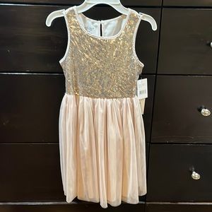 New size 10 sequin dress - light pink/champagne/blush